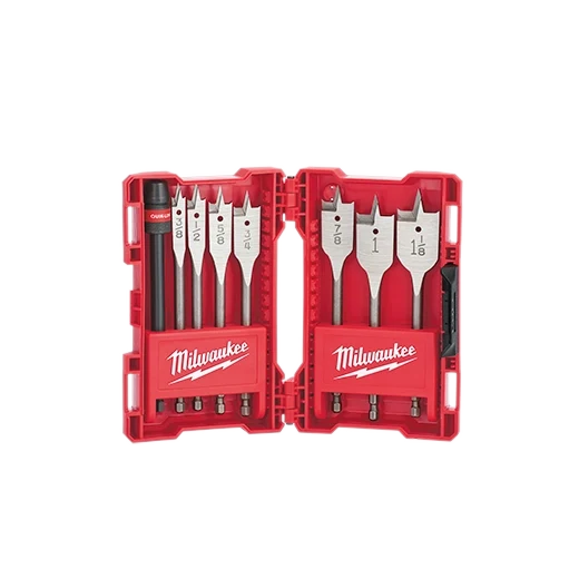 Milwaukee 49-22-0175 Flat Boring Bit 6" Universal Set - 8PC