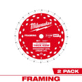 Milwaukee 48-40-0742 7-1/4" 24T Thick Kerf Framing Circular Saw Blade (2 PK)