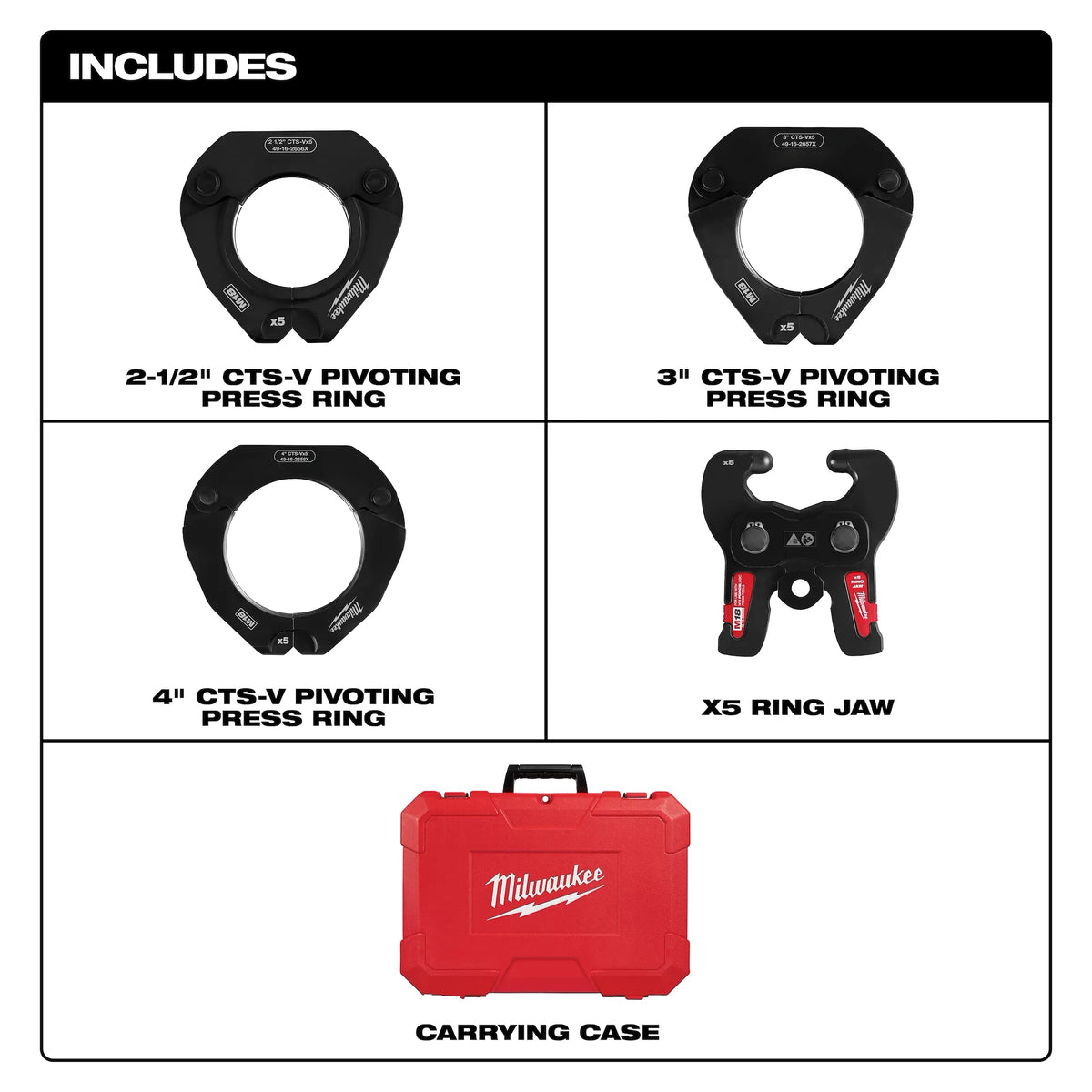 Milwaukee 49-16-2690X 2-1/2 in - 4 in CTS-V Pivoting Kit
