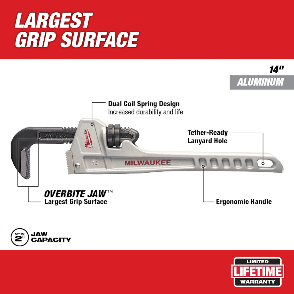 Milwaukee 48-22-7214 14 in. Aluminum Pipe Wrench