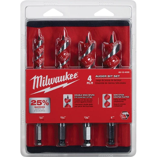 Milwaukee 48-13-4000 Spur Auger Bit 6-1/2" Set - 4PC