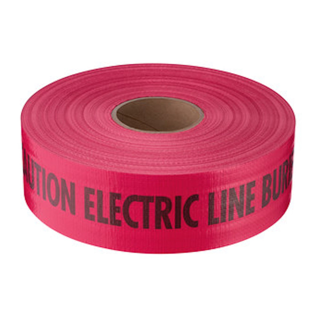 Milwaukee 71-061 DURATEC Red Non-Detectable Tape CAUTION ELECTRIC 3" x 1000ft