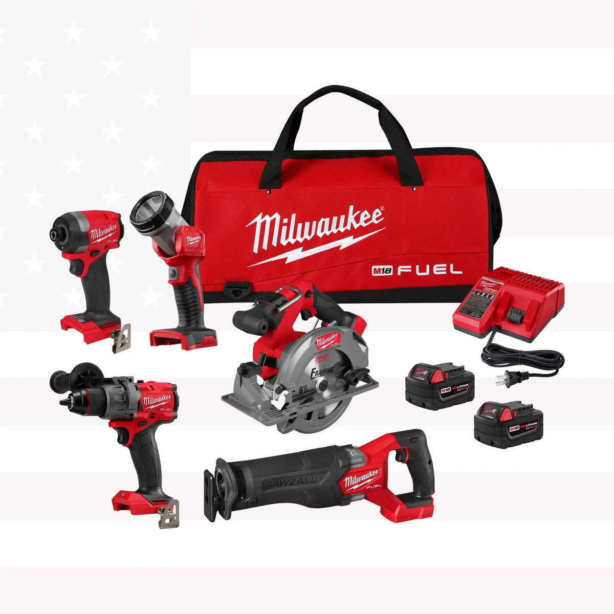 Milwaukee 3697-25 M18 FUEL 5-Tool Combo Kit