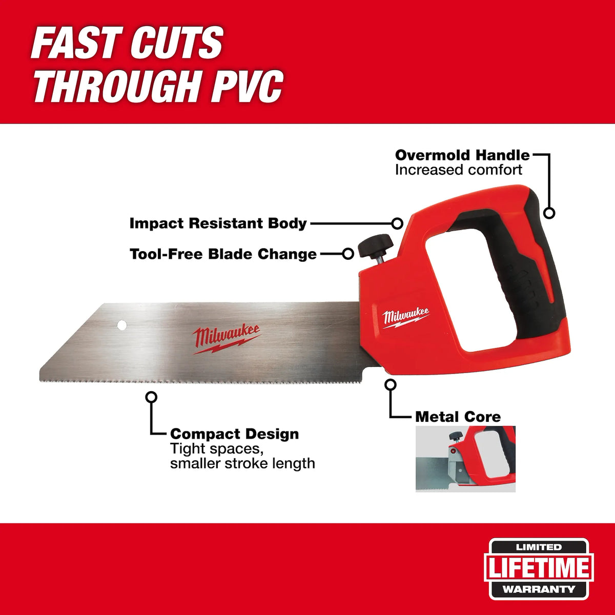 Milwaukee 48-22-0212 12 in. PVC/ABS Saw