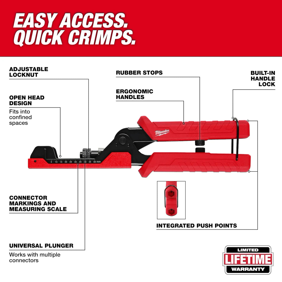 Milwaukee 48-22-3073 Extended Reach Compression Coax Crimper