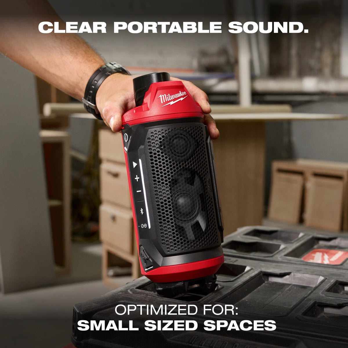 Milwaukee 2955-20 M12™ Jobsite Speaker w/ PACKOUT™ Compatibility