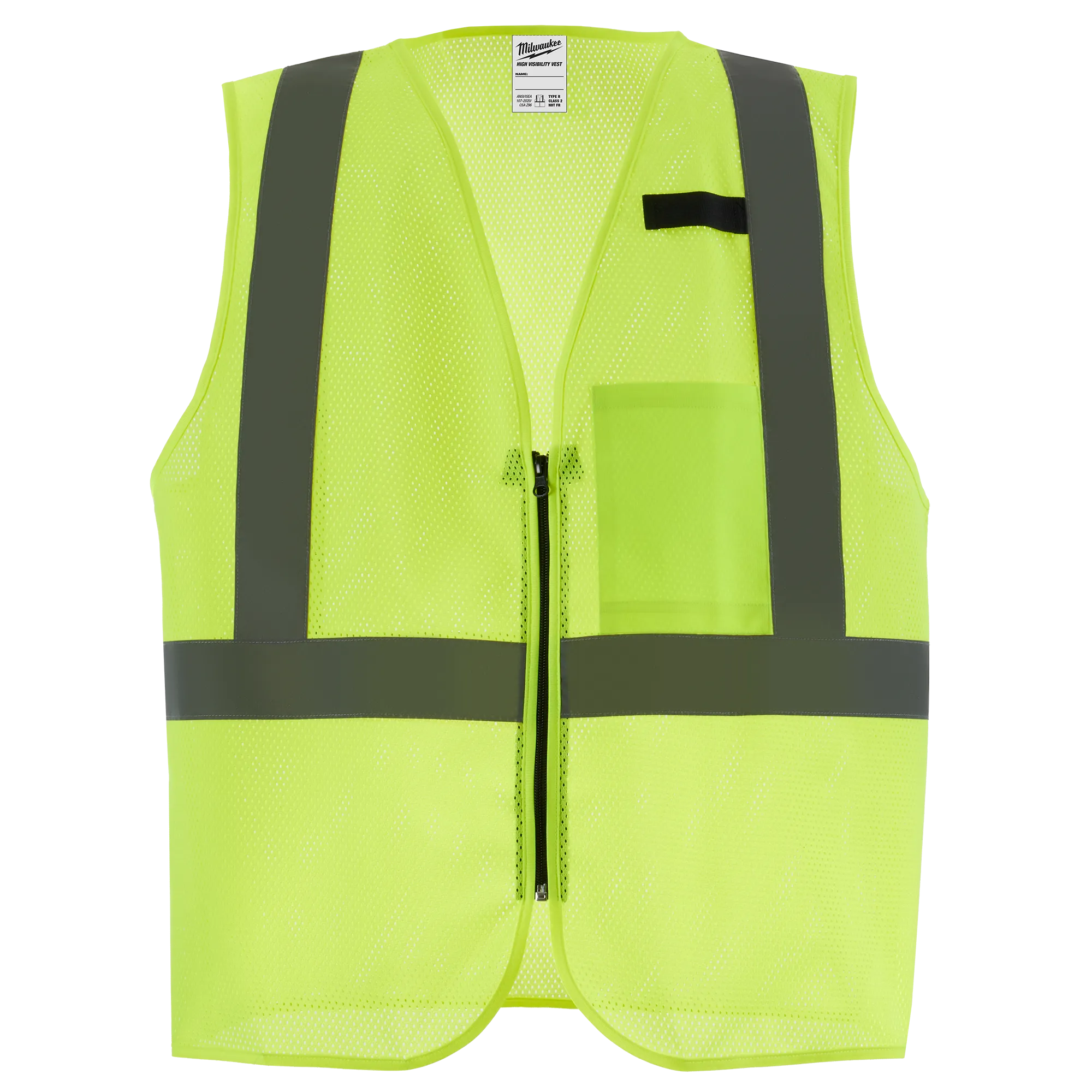 Milwaukee 48-73-2242 Class 2 High Visibility Yellow Mesh Safety Vest - L/XL