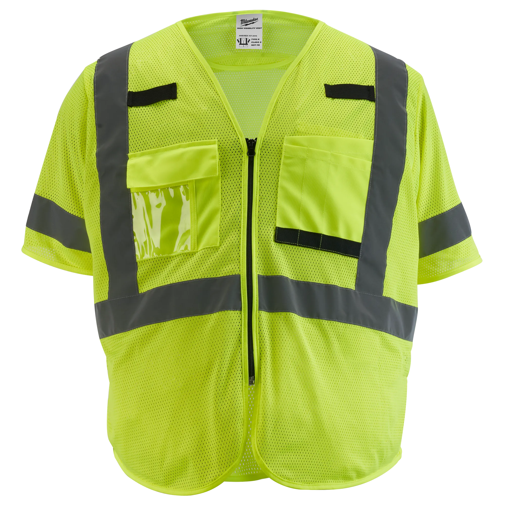 Milwaukee 48-73-5131 Class 3 High Visibility Yellow Mesh Safety Vest - S/M