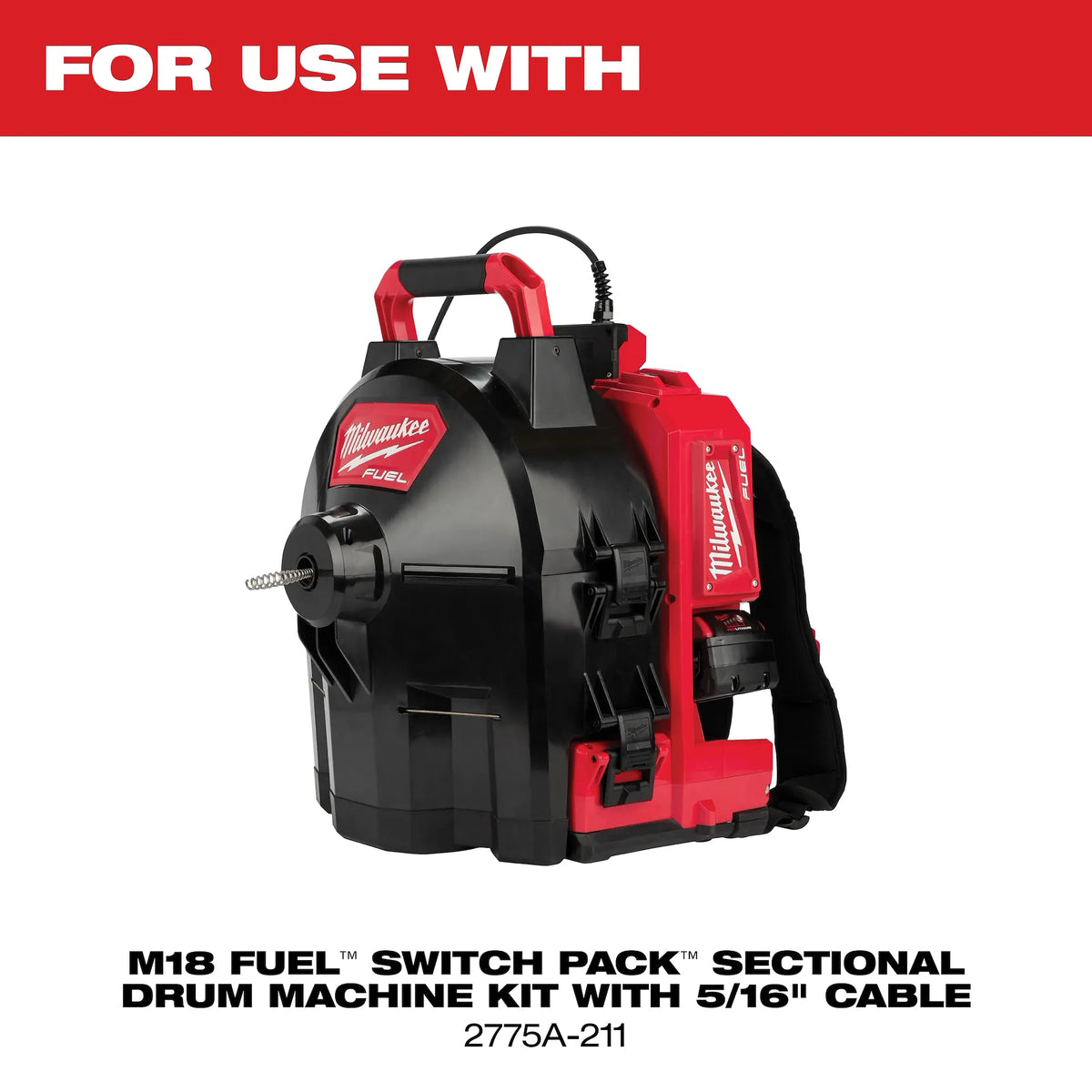 Milwaukee 48-53-2774 1/2 in. x 50 ft. Inner Core Coupling Cable with Rustguard