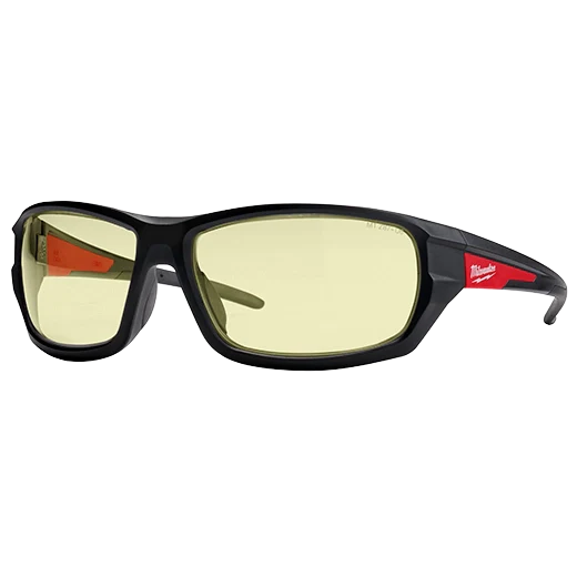 Milwaukee 48-73-2121 Performance Safety Glasses - Yellow Fog-Free Lenses