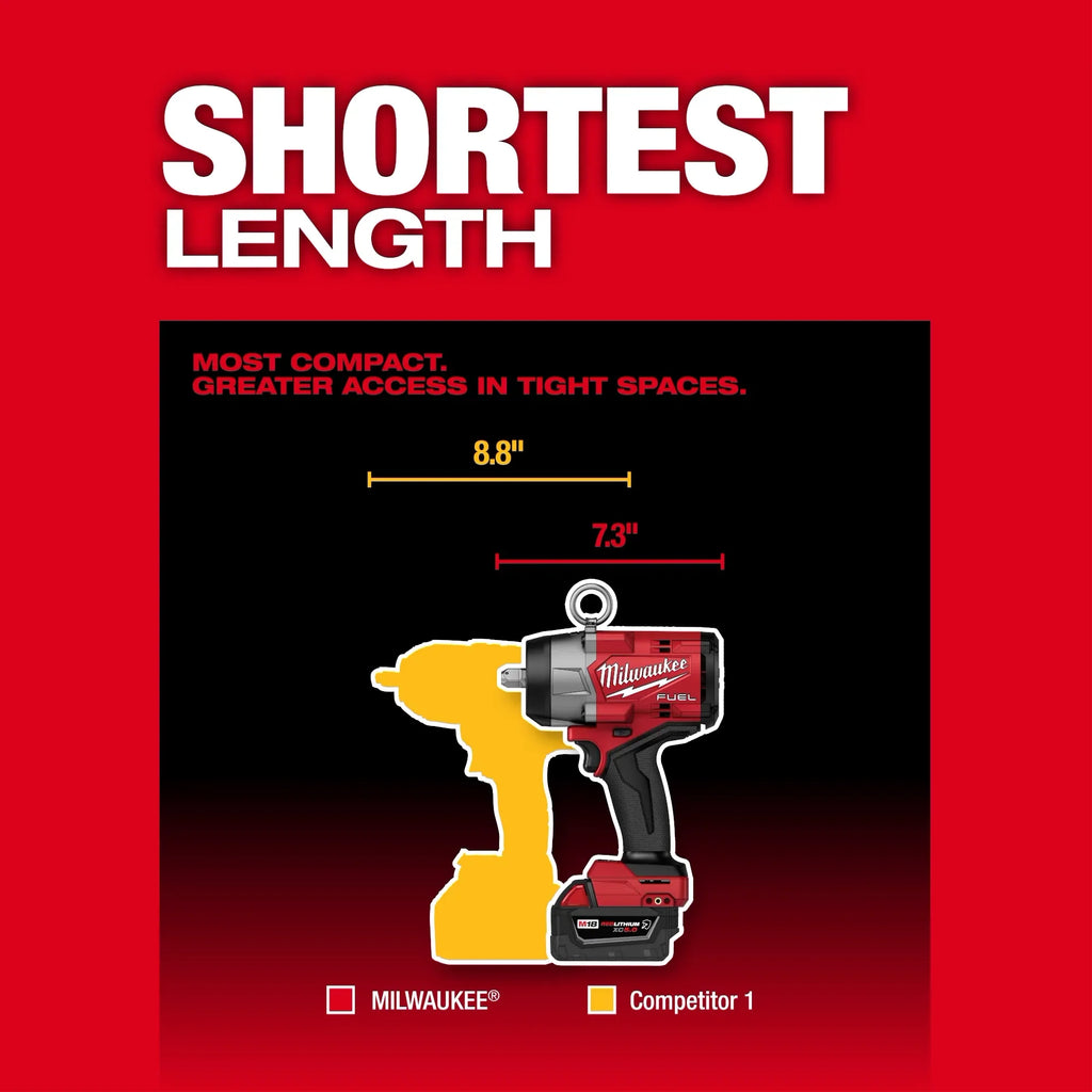 Milwaukee 2966-20 M18 FUEL™ 1/2" High Torque Impact Wrench w/ Pin Detent