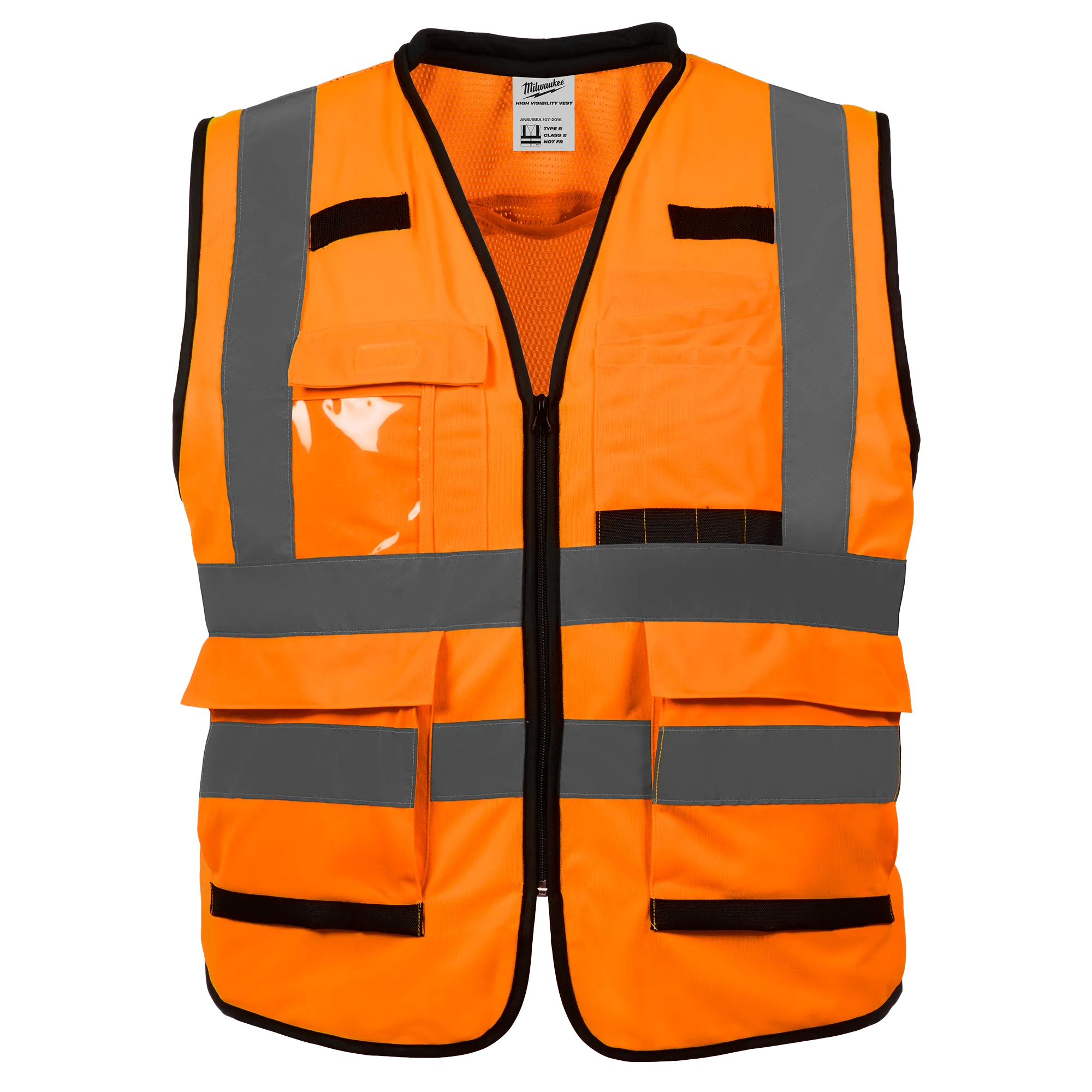 Milwaukee 48-73-5051 Class 2 High Vis Orange Performance Safety Vest - S/M