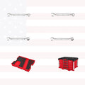 Milwaukee 48-22-9492 60pc. Metric & SAE Combination Wrench Set with PACKOUT 4 Drawer Tool Box