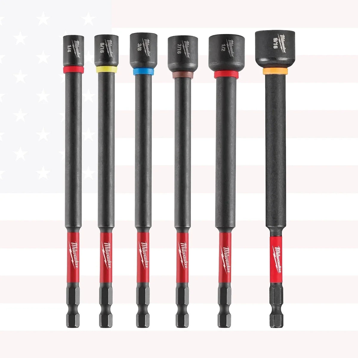 Milwaukee 49-66-4567 6PC SHOCKWAVE Impact Duty 6" Magnetic Nut Driver Set