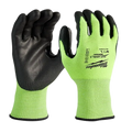Milwaukee 48-73-8933B High Vis Cut Level 3 Dipped Safety Gloves - XL (12 Pack)