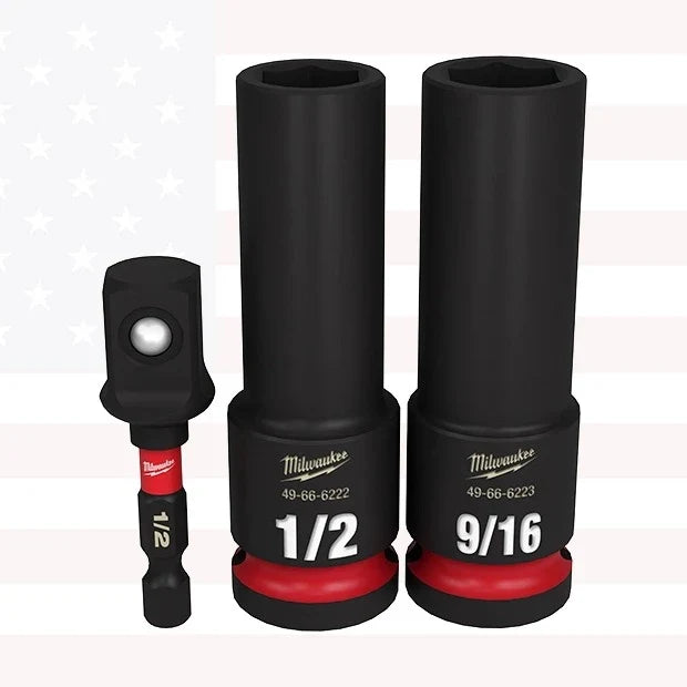 Milwaukee 49-66-4485 SHOCKWAVE Impact Duty 1/2 in. Deep Well Socket Set (3-Pack)