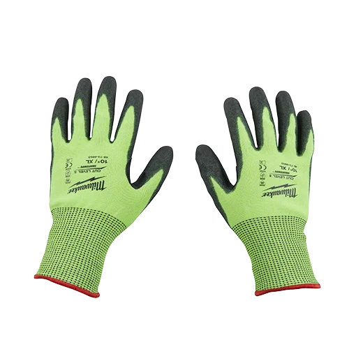 Milwaukee 48-73-8954B 12PC High Vis Cut Level 5 Poly Dipped Gloves - XXL