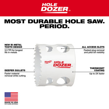 Milwaukee 49-56-0132 2-1/4" HOLE DOZER™ Bi-Metal Hole Saw