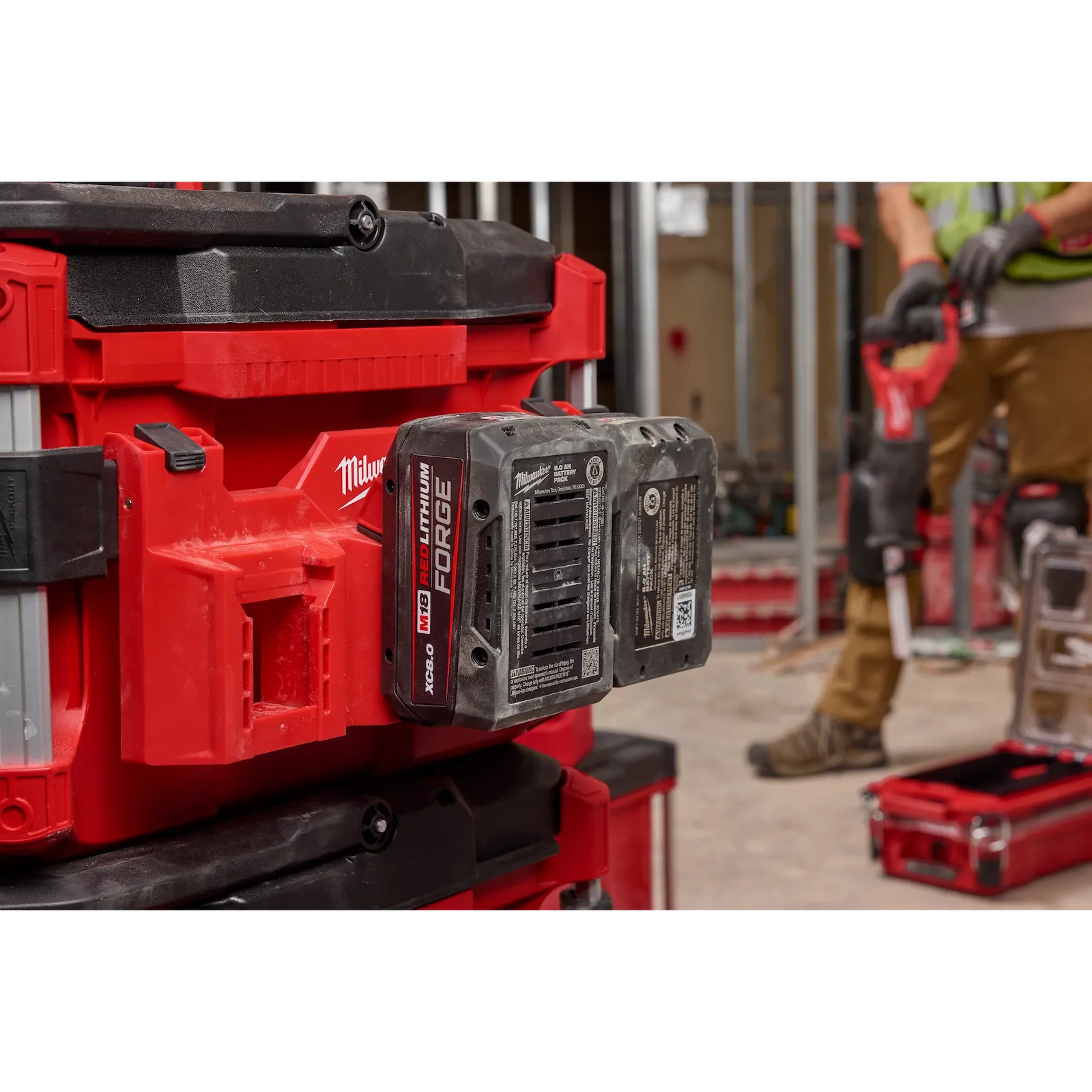 Milwaukee 48-22-8603 PACKOUT Tool Box M18 Battery Rack Attachment (Open Box)