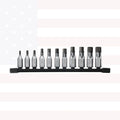 Milwaukee 48-22-9543 11PC 3/8" Drive Hex Bit Socket Set - Metric