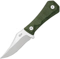 Auxiliary Manufacturing Fixed Blade Green Micarta (3.00" Stonewash)