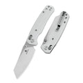 Bestechman Cicada's Wing Crossbar Lock White (3.15" Satin) BMK06L 10Cr15MoV