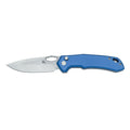 BlackFox Atros Button Lock Knife Blue Aluminum (3.4" Stonewash VG10)