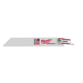 Milwaukee 48-00-8182 6 in. 14 TPI Thin Kerf SAWZALL Blades 25PK