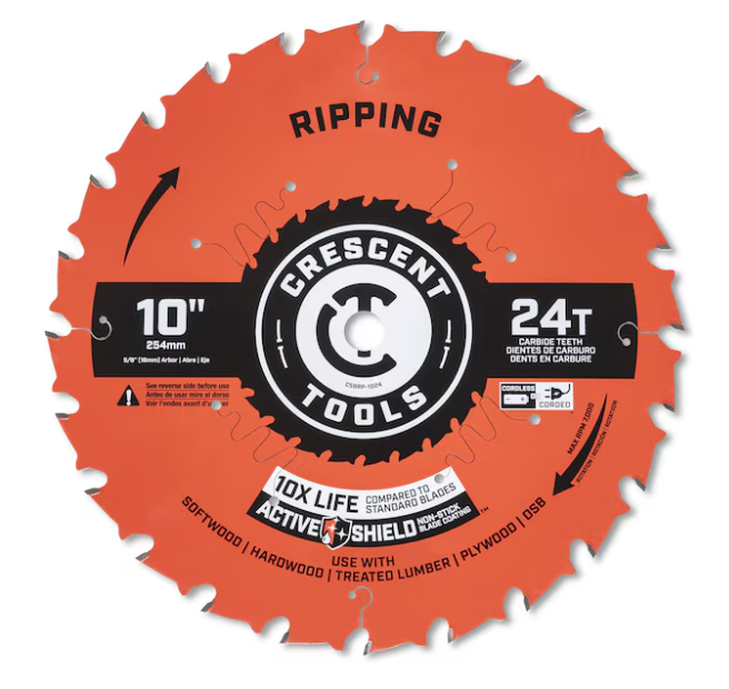 Crescent CSBRP-1024 10" 24-tooth ripping carbide blade