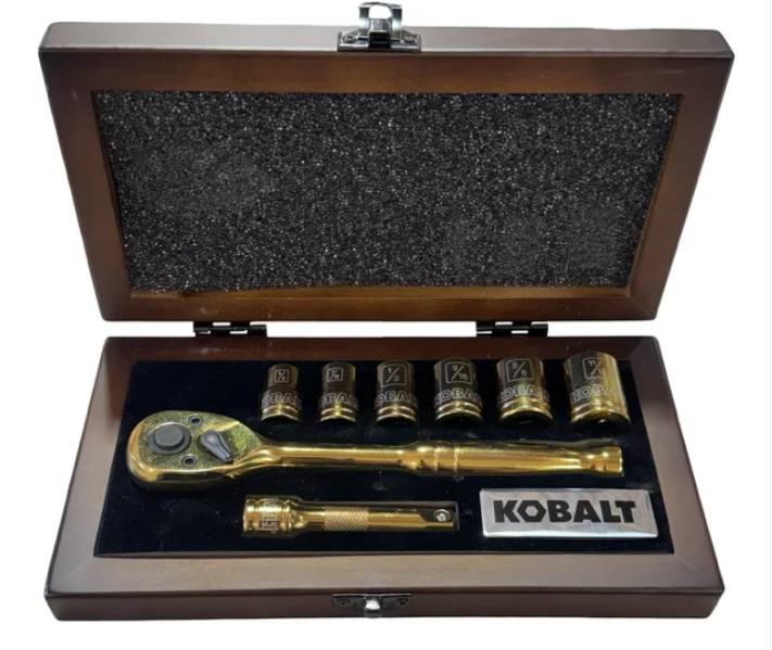Kobalt C-87636 8-Piece 3/8-inch Drive Gold Ratchet & Socket Set