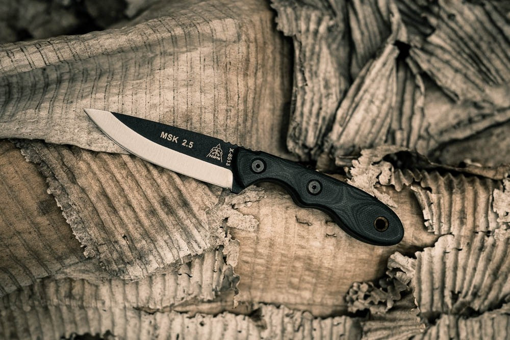 TOPS Knives MSK-GB Mini Scandi with Green/Black G-10