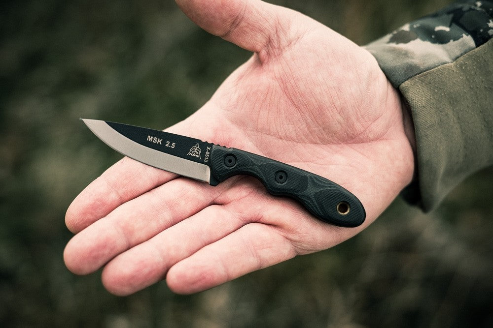 TOPS Knives MSK-GB Mini Scandi with Green/Black G-10