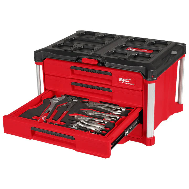 Milwaukee 48-22-9493 Hand Tool Set with PACKOUT 4 Drawer Tool Box (64-Piece)