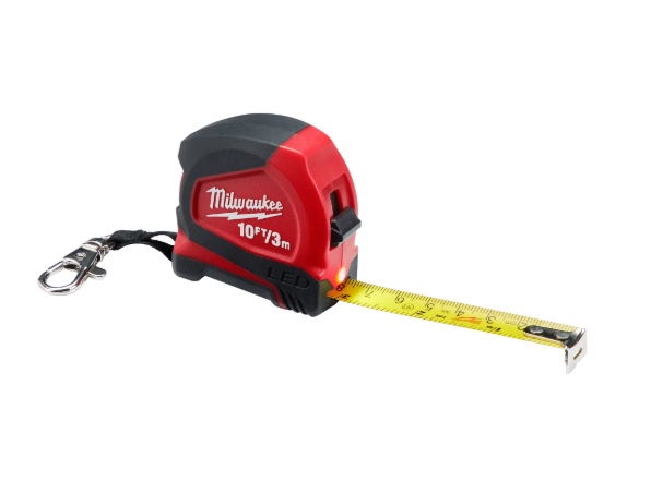 Milwaukee 48-22-6601 10 ft. Keychain Tape Measure with LED Light