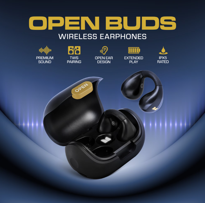 Monster MBO1-1101-BLK Open Ear Wireless Earbuds | Bluetooth 5.4 Clip-On