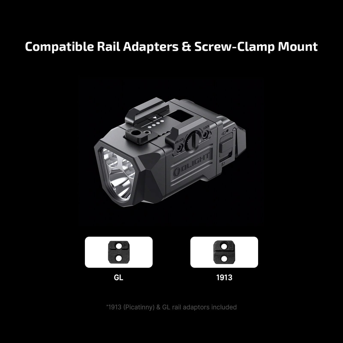 OLIGHT PLXMB Tactical Light 1,200 Lumens Dual Beams