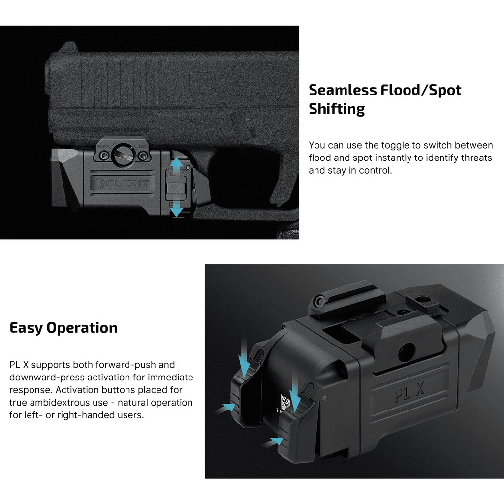 OLIGHT PLXMB Tactical Light 1,200 Lumens Dual Beams