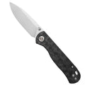 QSP Ferret Liner Lock Knife Marble Carbon Fiber (3" SW Nitro-V)
