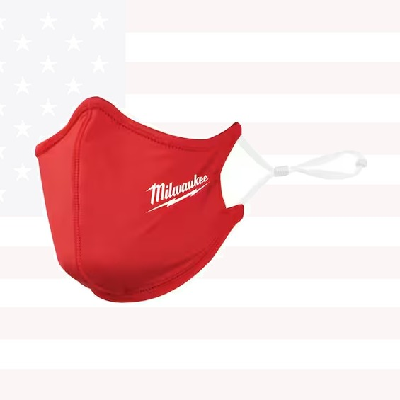 Milwaukee 48-73-4229 Red 2-Layer Reusable Face Mask (10-Pack)