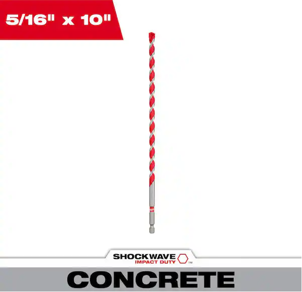 Milwaukee 48-20-9018 5/16" x 8" x 10" SHOCKWAVE™ Impact Duty Hammer Drill Bit