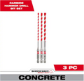 Milwaukee 48-20-9050 3PC SHOCKWAVE™ Impact Duty Carbide Hammer Drill Bit Set