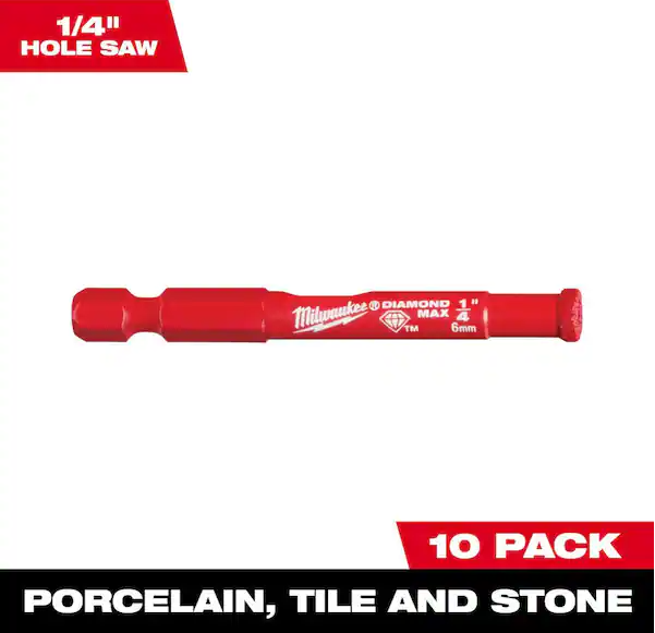 Milwaukee 49-56-0541 10PC 1/4 in. Diamond Max Hole Saw