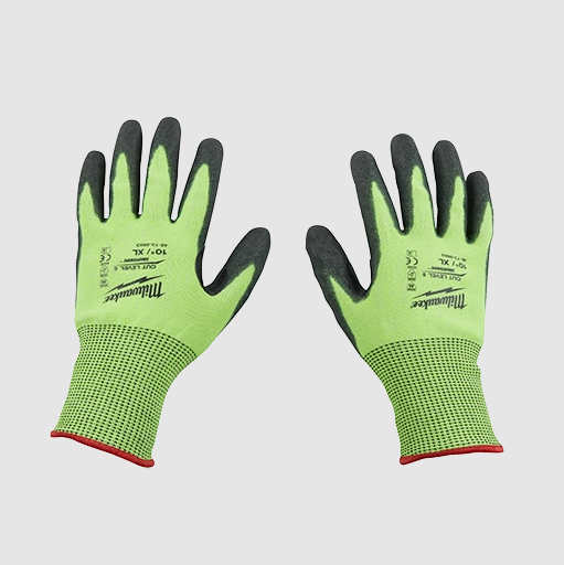 Milwaukee 48-73-8951B 12PC High Visibility Cut Level 5 Poly Dipped Gloves - M