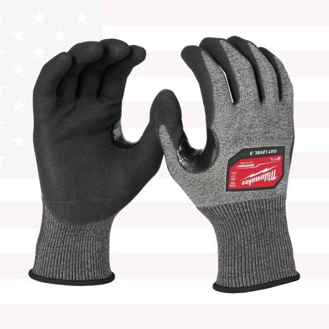Milwaukee Cut Level 3 High-Dexterity Nitrile Dipped Gloves