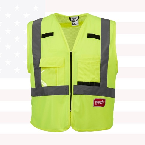 Milwaukee 48-73-5064 4XL/5XL Class 2 High Vis Yellow Safety Vest