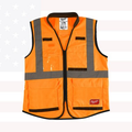 Milwaukee 48-73-5093 2XL/3XL Class 2 High Vis Orange Performance Safety Vest