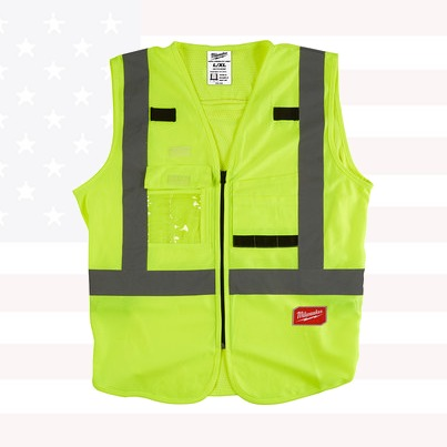 Milwaukee 48-73-5062 L/XL Class 2 High Vis Yellow Safety Vest