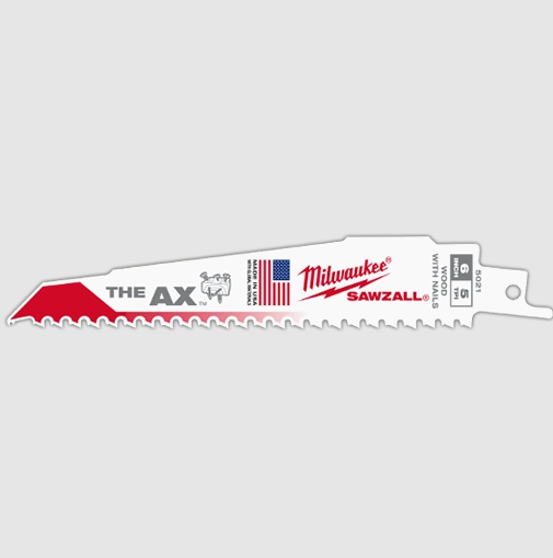 Milwaukee 48-01-2021 25PC 6" 5 TPI The AX Demo Wood Cutting SAWZALL Blade