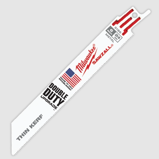 Milwaukee 48-00-4186 5PC 6" 24 TPI Ice Hardened SAWZALL Blades