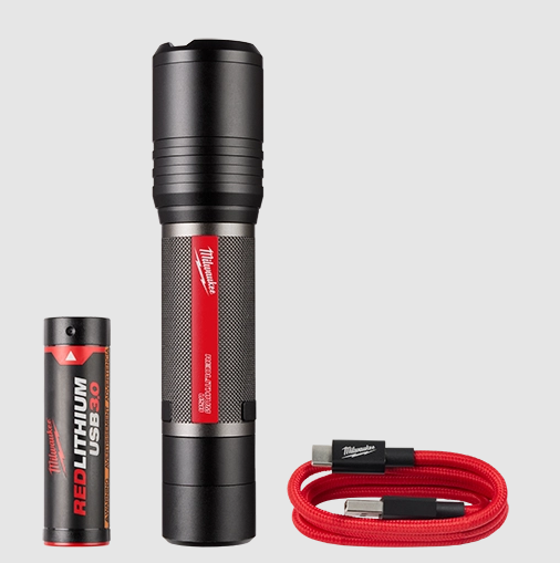 Milwaukee 2162-21 REDLITHIUM USB 2,000L Slide Focus Flashlight (Open Box)